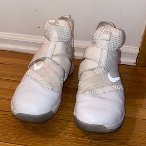 White LeBron James Basketball Sneakers